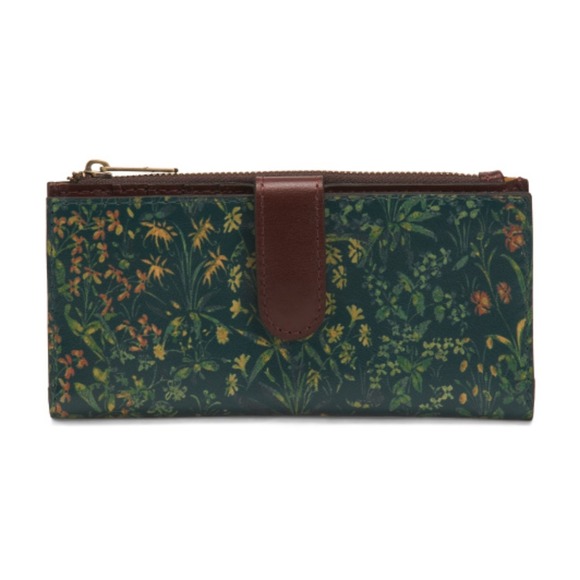 Patricia Nash Handbags - Patricia Nash Nazari Continental Leather Wallet RFID Protection Green Floral